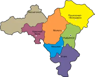 Рыбинская губерния на карте