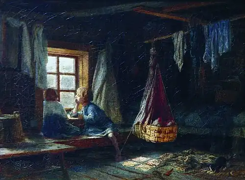 Дети в избеК. А. Савицкий, 1860-е