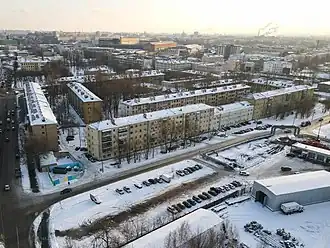 Вид на Кондратьевский жилмассив со стороны Чичуринского переулка