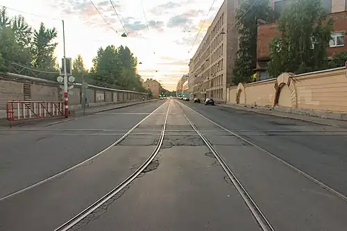 Вид на трамвайную линию