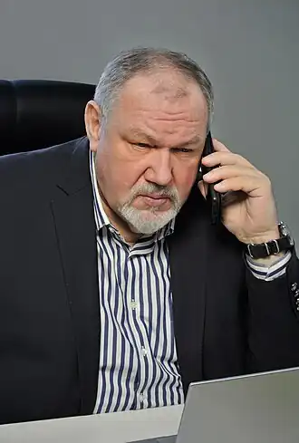 Сергей Павлович Шпилько  на рабочем месте в офисе Российского союза туриндустрии 20 марта 2023 года. Фото: Аркадий Захаров