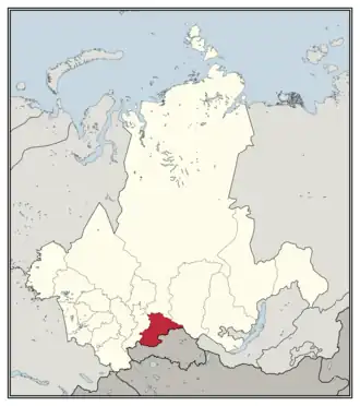 Минусинский округ на карте