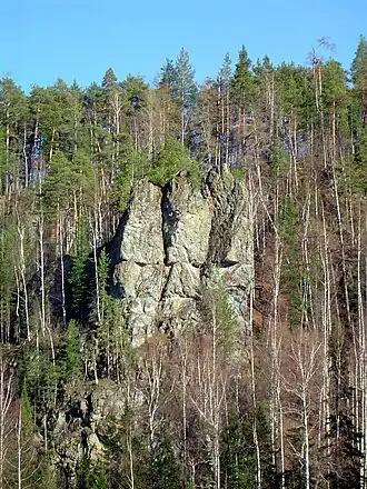 Скалы Три Брата в окрестностях Североуральска