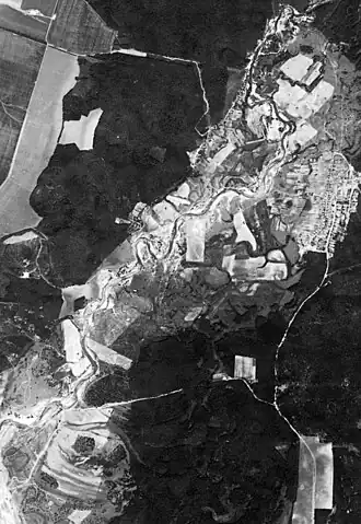 Спутниковая съёмка села Скелька. 1970 год