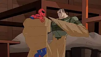 Человек-паук сражается с Сэндменом