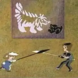 Кадр из мультфильма «Состязание»