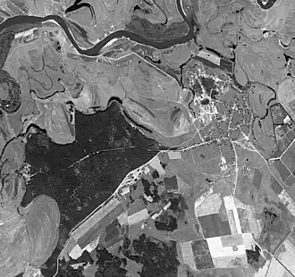 Спутниковая съёмка села Сохачи. 1972 год