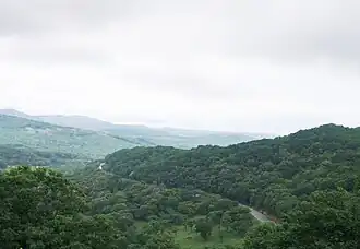 Вид на Находкинский перевал в сторону Находки