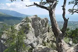 Ставри-Кая. Вид с северо-запада от Штангеевской тропы