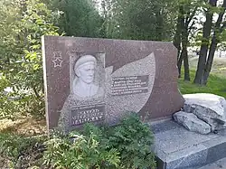 Стела в честь Михаила Паникахи на улице, названной его именем, в Днепре