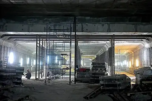 Строительство станции, октябрь 2019 года