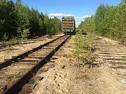 Разобранные пути станции.