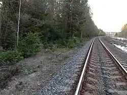 Место бывшего ответвления подъездного пути.