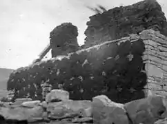 Сушка навоза на стене дома