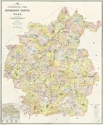 Луганский округ на карте