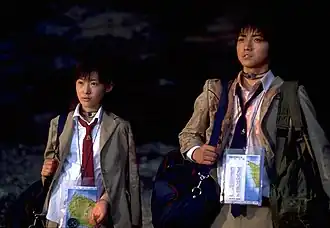 Норико Накагава и Сюя Нанахара в фильме «Королевская битва»