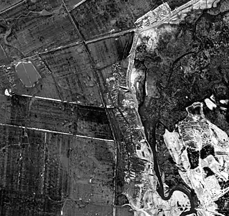 Спутниковая съёмка села Тарасовка. 1973 год