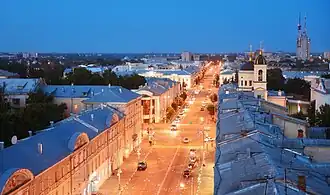 Улица Советская в вечернее время