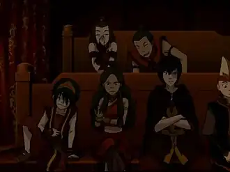 Команда Аватара смотрит пьесу про себя