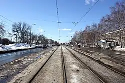 Проезжая часть Беломорской улицы