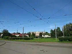 Трамвайное кольцо у начала улицы Грибакиных