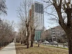 Улица Авиационная, 2022 год, направление съемки — восток, к Белинского.