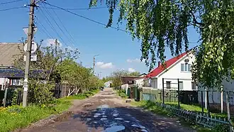 начало улицы — вид со стороны улицы Тычины