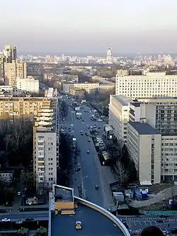 Улица Михаила Заднепровского в сторону бульвара Леси Украинки