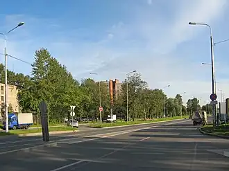 Улица Кибальчича (слева) и Белевский проспект (справа)