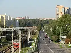 Улица Матроса Железняка, вид от Коломяжского проспекта