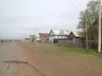 Октябрьская — одна из главных улиц посёлка