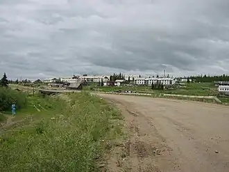 Въезд в посёлок Улу