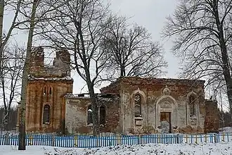 руины церкви в деревне Мостовики