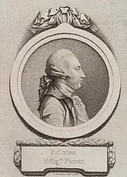 Фрэнсис Котс. Гравюра по портрету Пьера-Этьена Фальконе, 1768