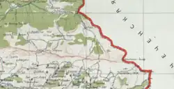 Хай на карте Ингушской АО 1928 г.