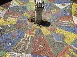 Мозаика на дне фонтана сквере им. В. И. Ленина