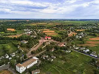Вид с воздуха на село