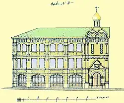 Проект часовни Всемилостивого Спаса у Москворецкого моста. Середина XIX века.