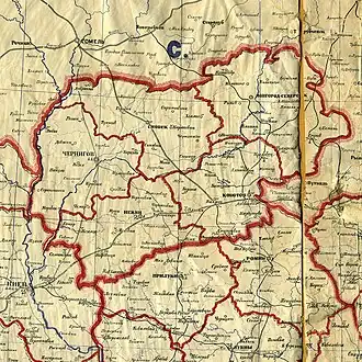 Черниговская губерния после 12 апреля 1923 года