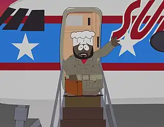 Шеф садится в самолёт