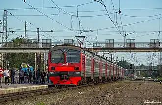 Электропоезд ЭД4М-0281 на станции Искитим