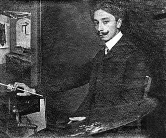 Эдгар Бернгард в мастерской. Мюнхен. 1911 г.