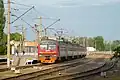 Электропоезд ЭД9Э-0007 на станции Волжск