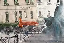 «Венеция. Отель „Paganelli“» Б/г, 38х54, 2020