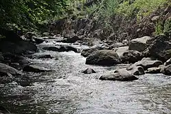 Верхнее течение реки Хачынчай около села Вангли летом 2019 года