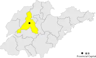 Цзинань на карте