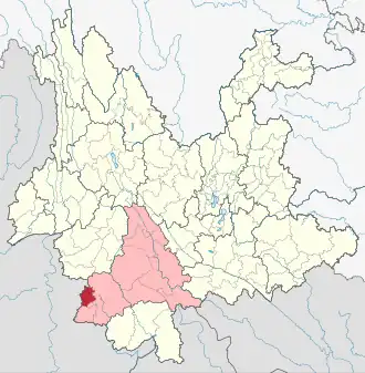 Симэн-Ваский автономный уезд на карте