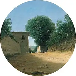 Просёлочная дорога у дома. 1620-е. Медь, масло. Музей искусств Кимбела, Техас, США