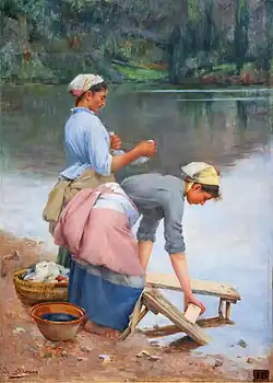 Прачки на берегу реки Лот