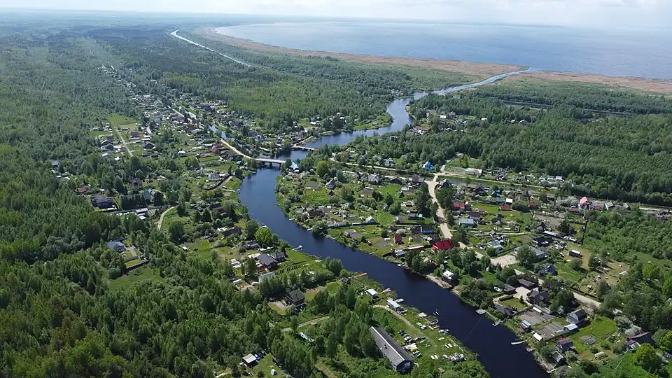 Река Лава, Ладожское озеро, деревня Лаврово. 2022 год